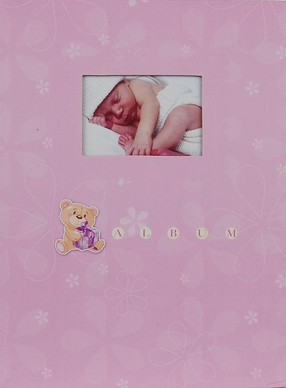 SAMOLEPÍCÍ album 40 stran - dětské (happy) růžové