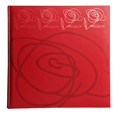 Klasické fotoalbum 100 stran Wild Rose červené
