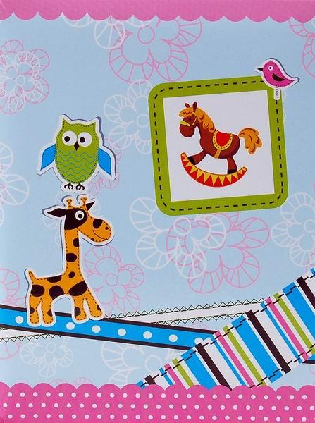 Mini album pro 100 fotek 10x15 Giraffe růžový