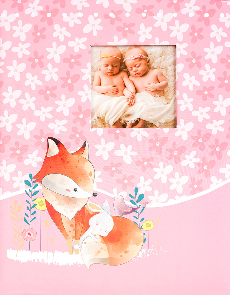 SAMOLEPÍCÍ album 60 stran Fox růžové - 2.jakost
