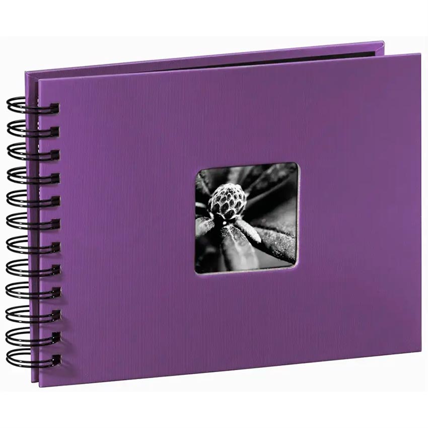 Klasické kroužkové fotoalbum  50 stran Fine Art fialové
