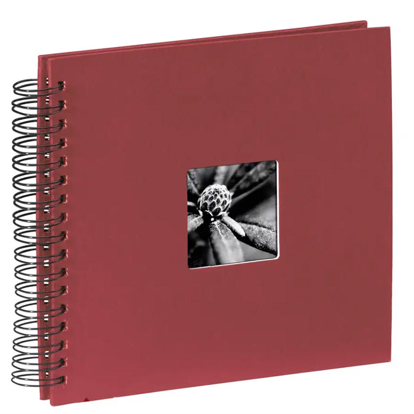 Klasické kroužkové fotoalbum  50 stran Fine Art vínové