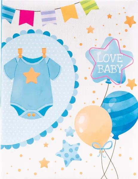 Mini album pro 100 fotek 9x13 Babymo 1 modré