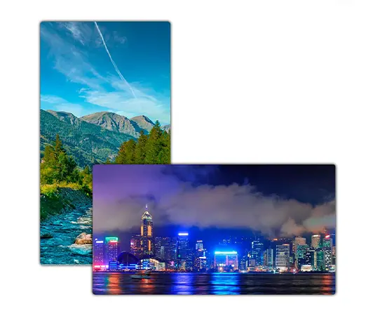 plechová deska s fotografií panorama