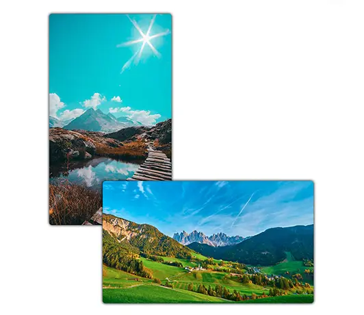 plechová tabulka s fotografií panorama formát