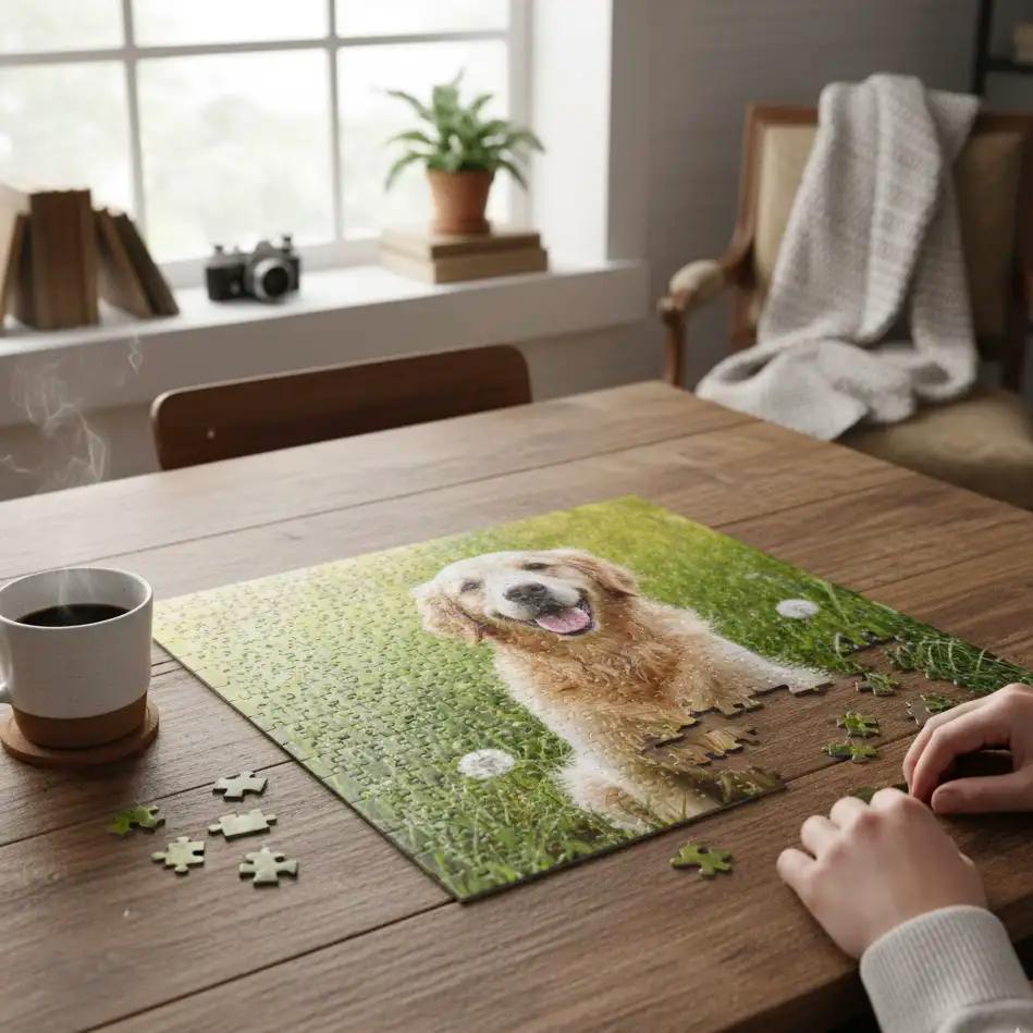 vklastní puzzle s fotkou pejska