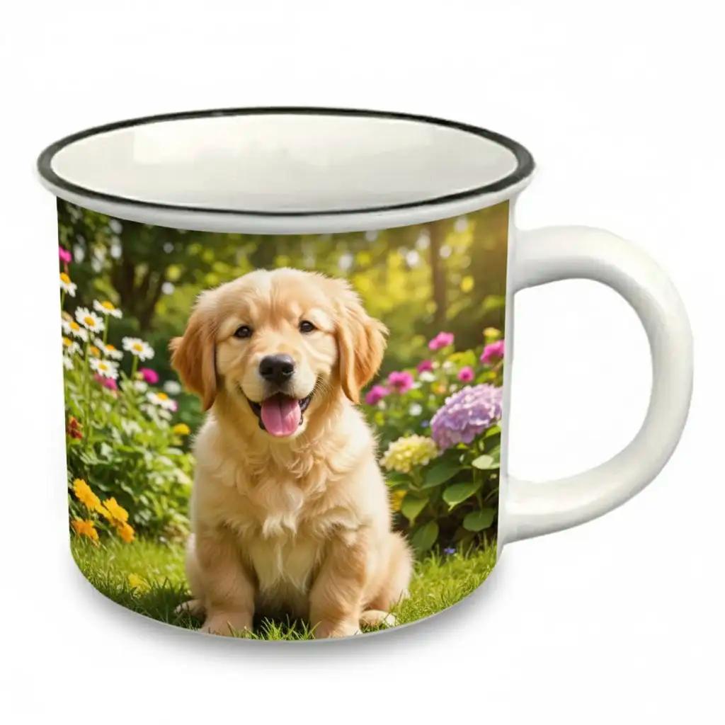 Keramický retro hrnek s fotkou pejska