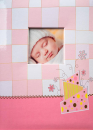 Album pro 200 fotek 10x15 Baby checker růžové
