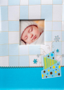 Album pre 200 fotiek 10x15 Baby checker modrý