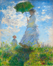 Dáma se slunečníkem 40x50cm - Claude Monet 