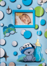 Album pro 200 fotek 10x15 Baby Dots modré
