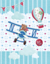 Album detské 10x15 pre 304 fotiek  Flying modrý