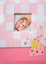 Album pre 200 fotiek 10x15 Baby checker ružový