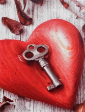 Mini album pre 100 fotiek 10x15 Heart kľúč