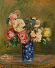 Kytica ruží 50x60cm - Pierre-Auguste Renoir