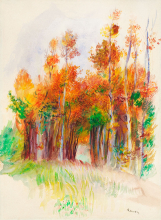 Háj stromov 30x40cm - Pierre-Auguste Renoir