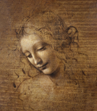 Hlava ženy 30x45cm - Leonardo da Vinci 