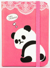 Zápisník Panda A7 pink