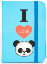 Zápisník Panda A7 blue