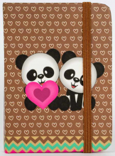 Zápisník Panda A7 brown