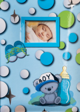 Album pre 200 fotiek 10x15 Baby Dots modrý