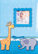 Album pre 200 fotiek 10x15 Giraffe modrý
