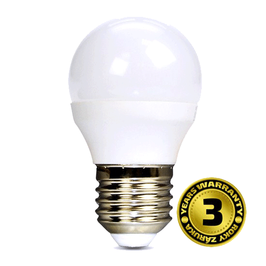 Solight LED žárovka, miniglobe, 6W, E27, 4000K, 450lm WZ418