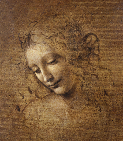 Hlava ženy 30x45cm - Leonardo da Vinci