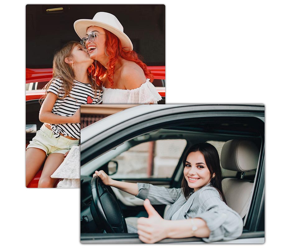 plechová tabulka s fotografií