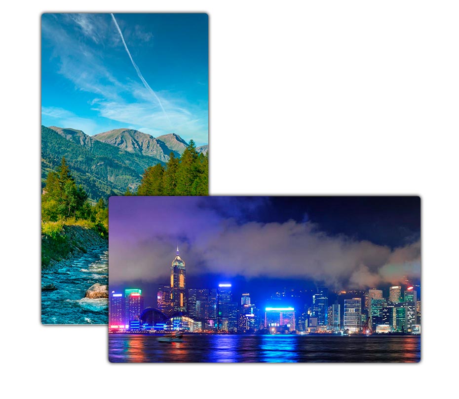 plechová deska s fotografií panorama