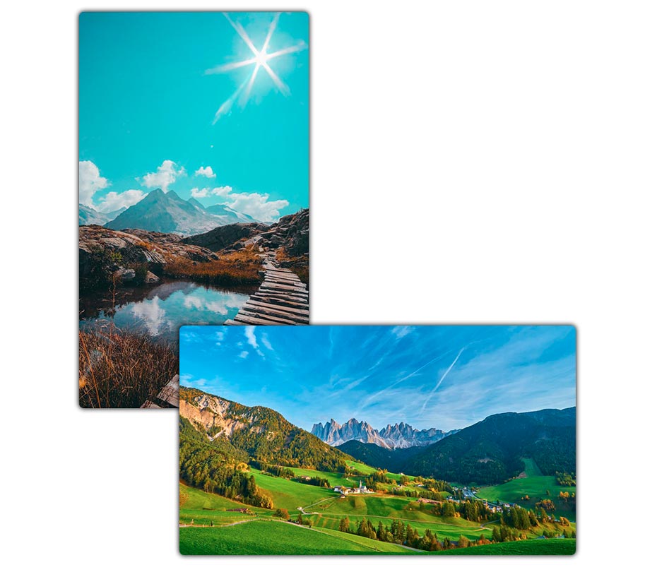 plechová tabulka s fotografií panorama formát