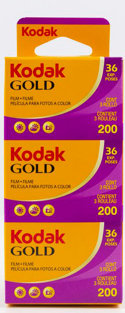 Kodak gold kinofilm trojbalení